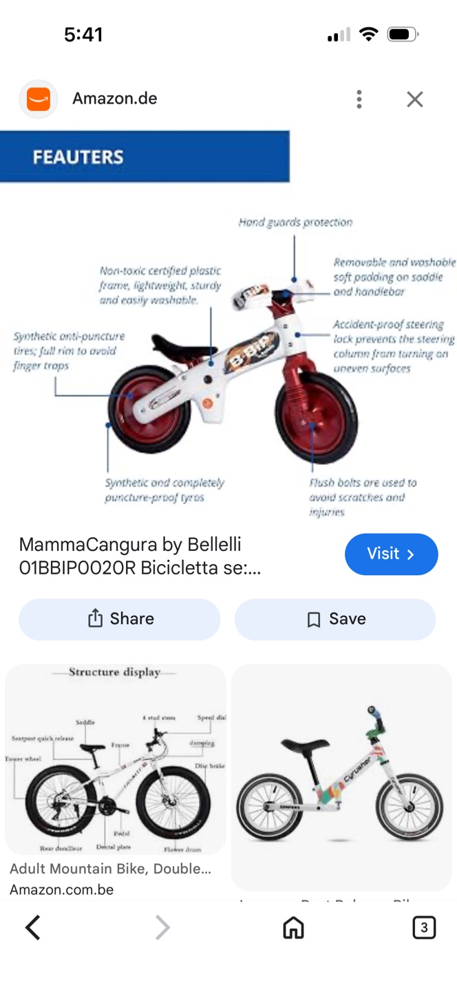 Bellelli B-Bip Balance Bike, Red - photo 4