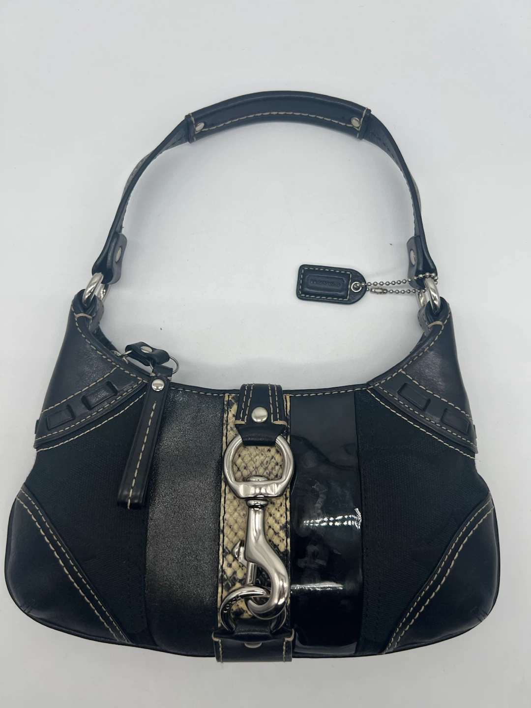 Coach Y2K Vintage Mini Hampton Jacquard Python Shoulder Bag - photo 2