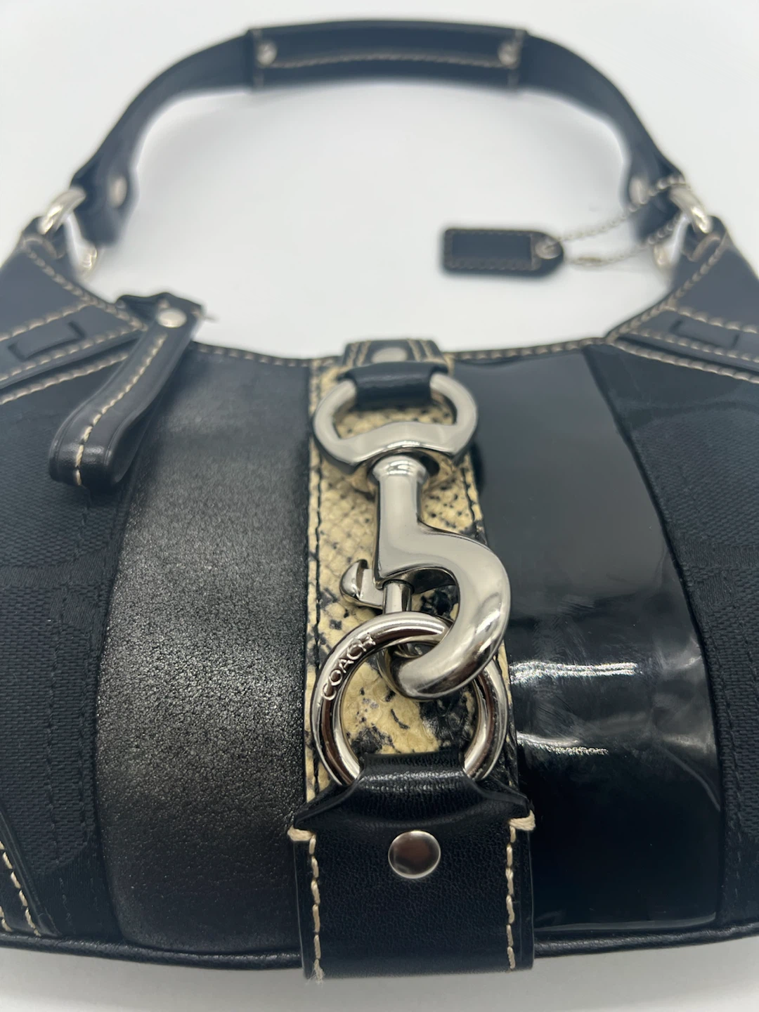 Coach Y2K Vintage Mini Hampton Jacquard Python Shoulder Bag - photo 3
