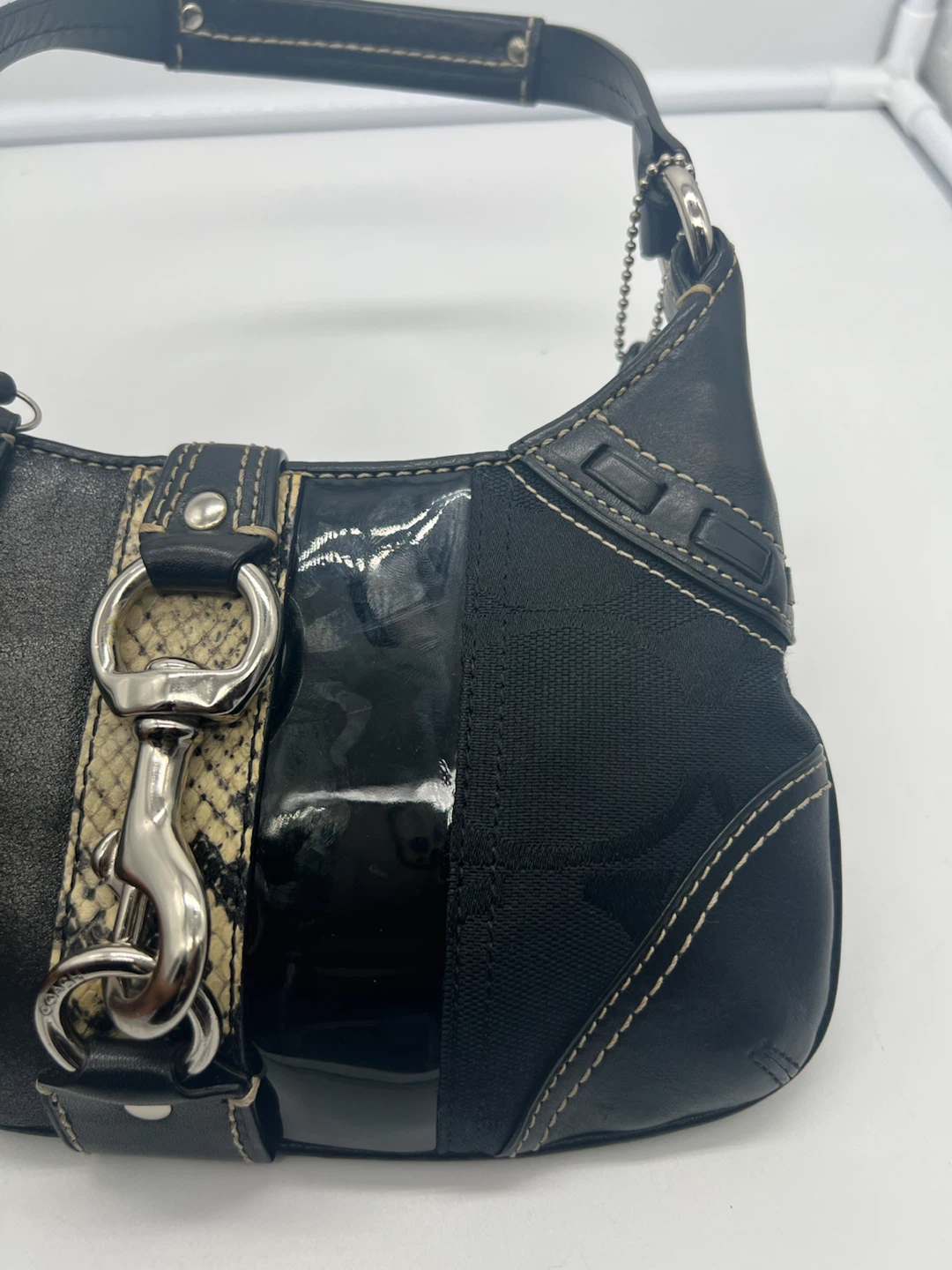 Coach Y2K Vintage Mini Hampton Jacquard Python Shoulder Bag - photo 5