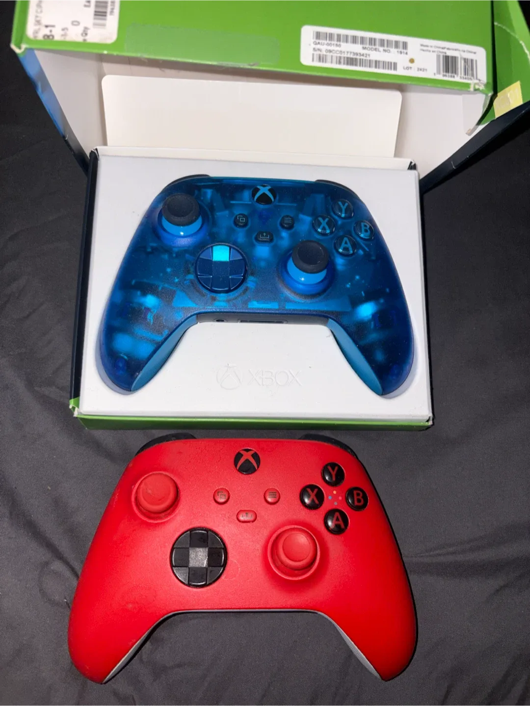 Xbox Wireless Controllers (Blue & Red)