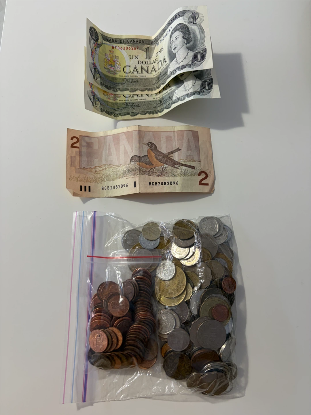 World Coins, Pennies & Bills Lot