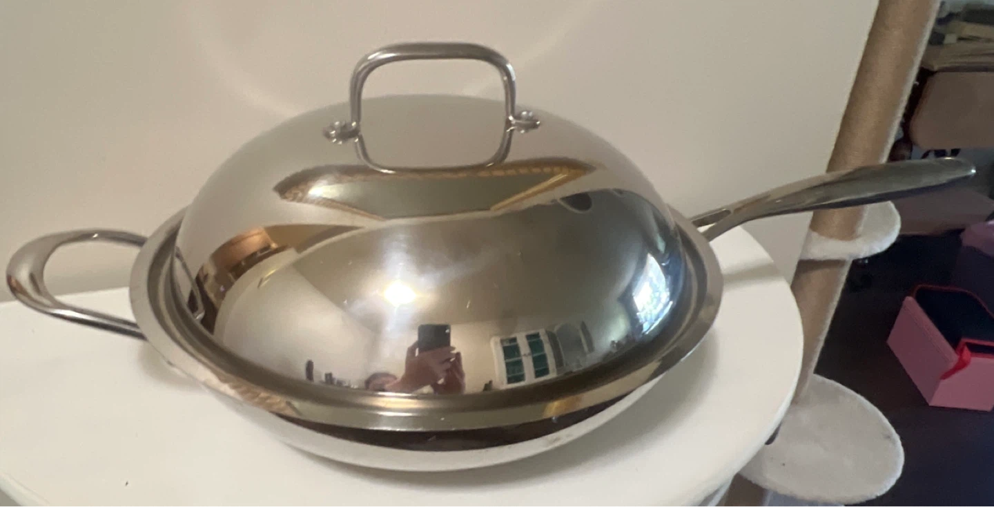Stainless Steel Wok with Lid