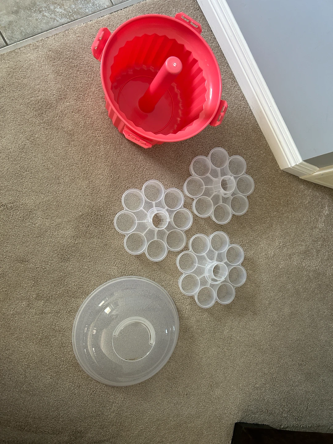 Pink cupcake Carrier with 24 Compartments and Lid - photo 3