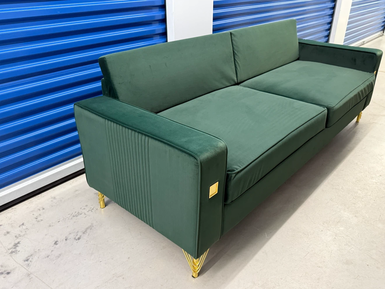 Luxury Sofa Emerald Green Velvet 3 seats. - photo 4