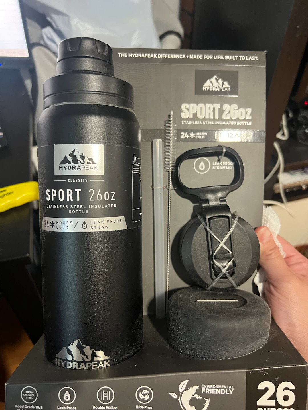 Hydrapeak Sport 26oz Insulated Bottle - Black