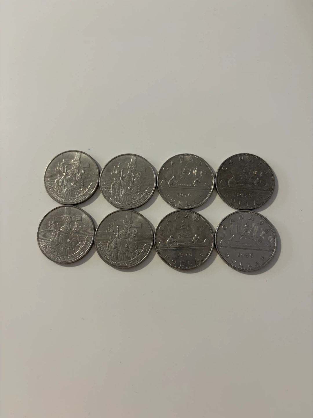 Eight Canadian Nickel Dollars