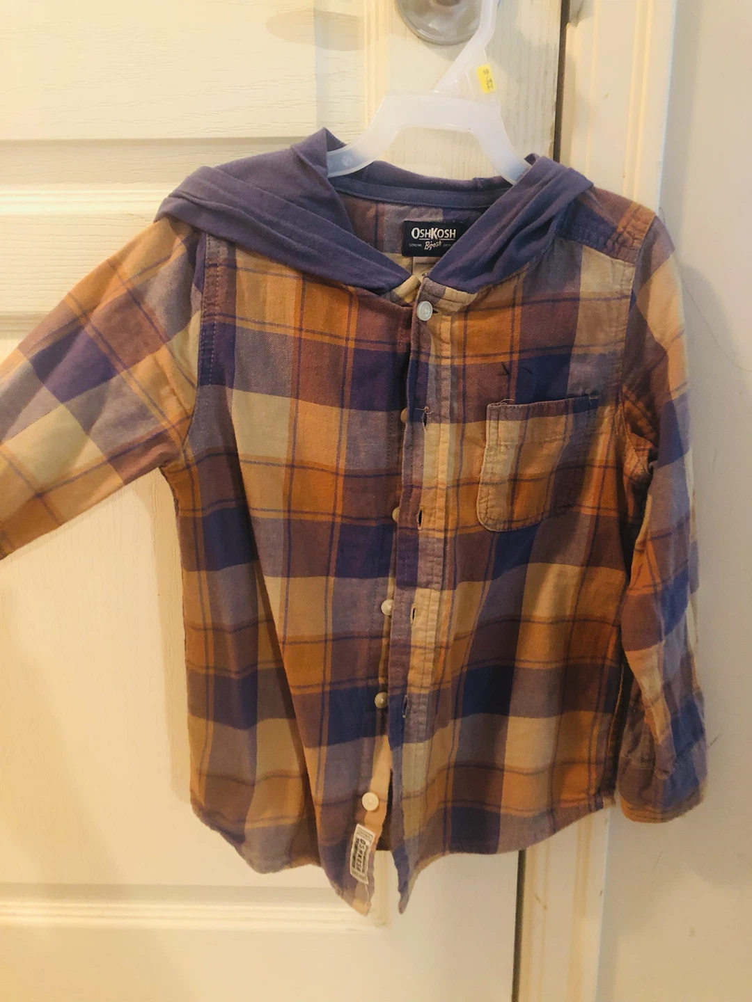OshKosh B'gosh Plaid Hooded Shirt