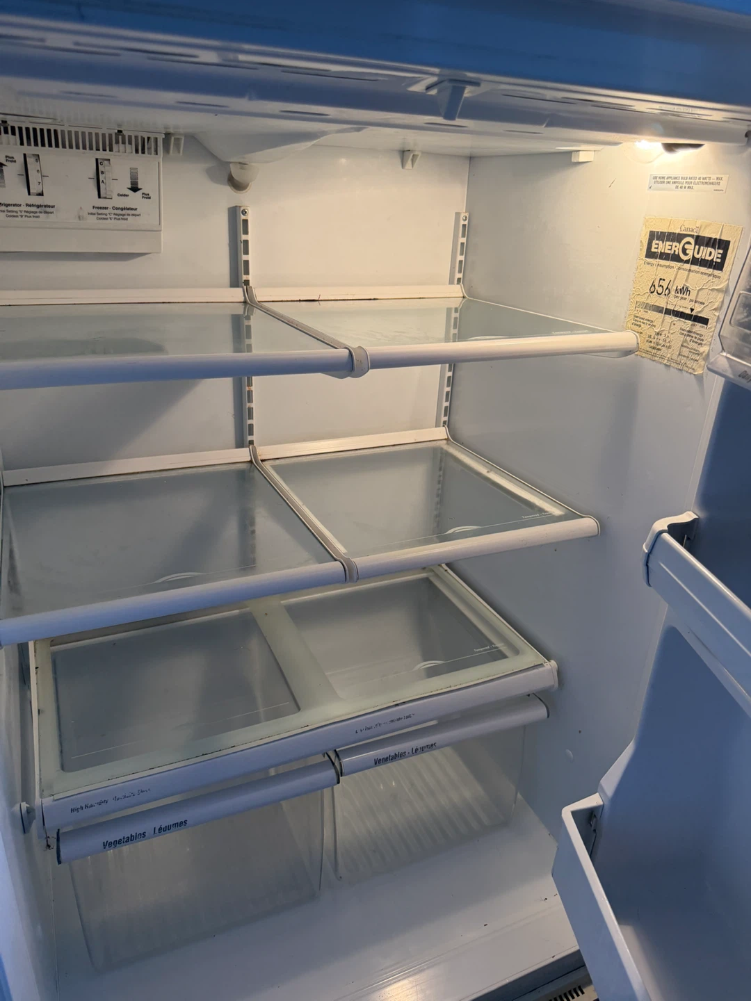 White Top-Freezer Refrigerator - photo 3