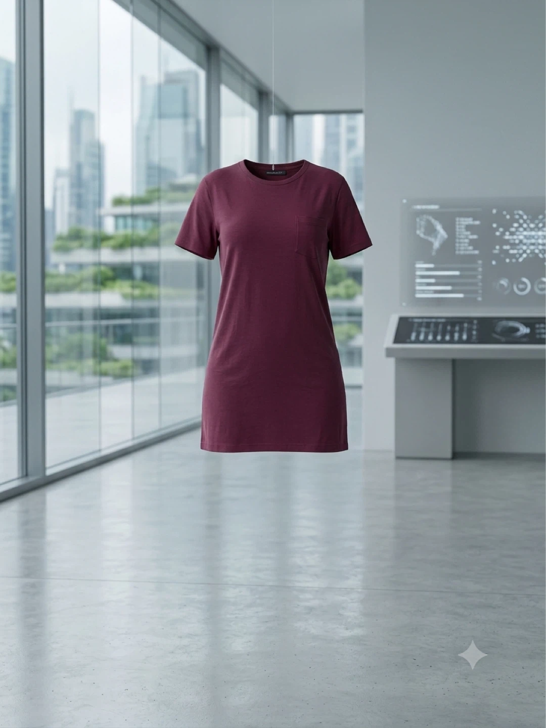 Abercrombie & Fitch Burgundy T-Shirt Dress - Small