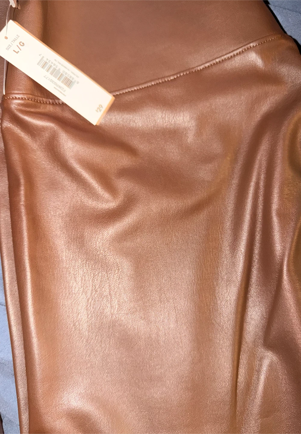 Joe Fresh Faux Leather Leggings L/G Brown - photo 2
