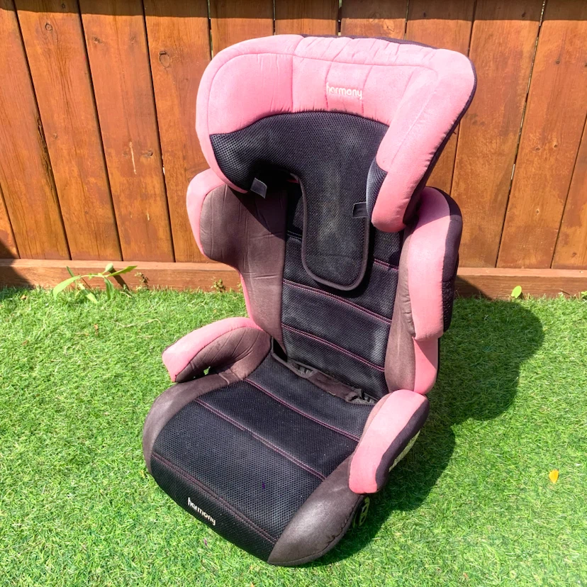 Child Booster Car Seat Harness Pink Black Toddler Travel Harmony