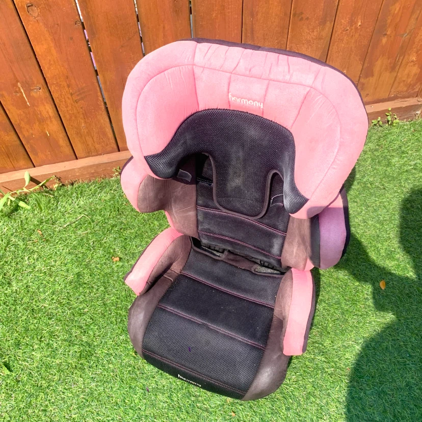 Child Booster Car Seat Harness Pink Black Toddler Travel Harmony - photo 2