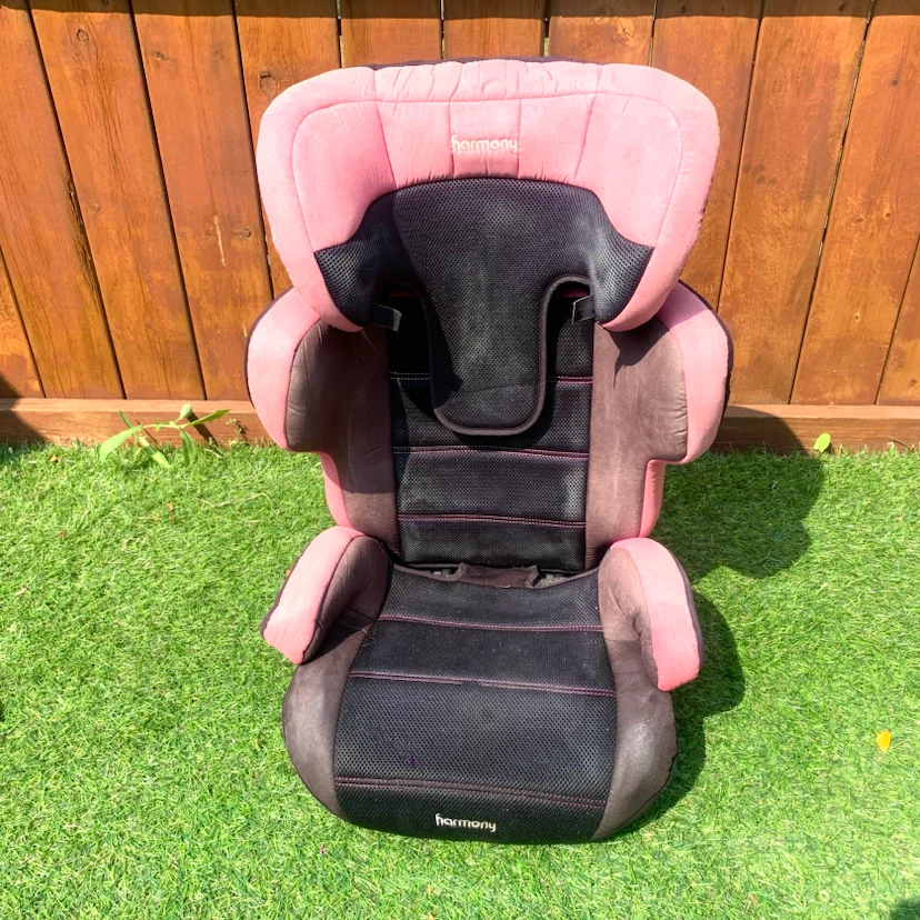 Child Booster Car Seat Harness Pink Black Toddler Travel Harmony - photo 3