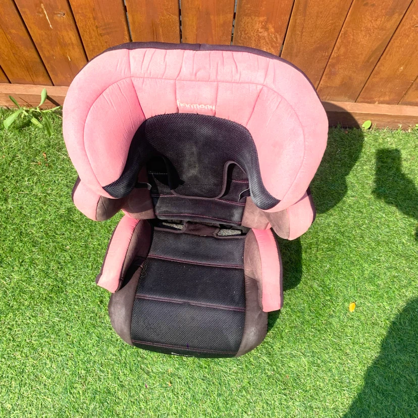 Child Booster Car Seat Harness Pink Black Toddler Travel Harmony - photo 4