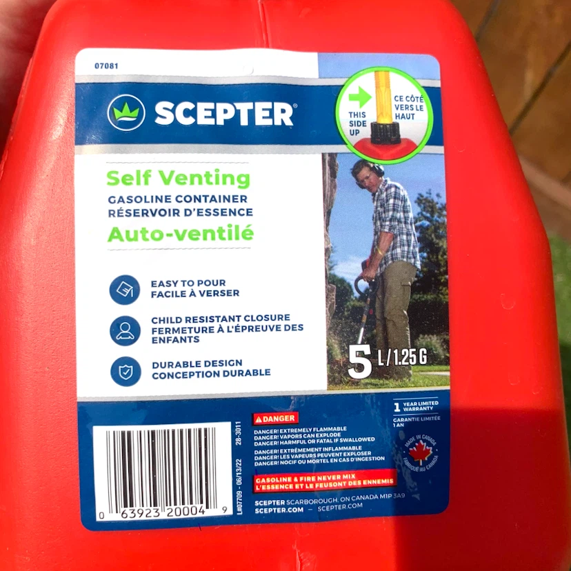 5L Gas Can Jerry Can Fuel Container Self Venting Scepter Spout - photo 5