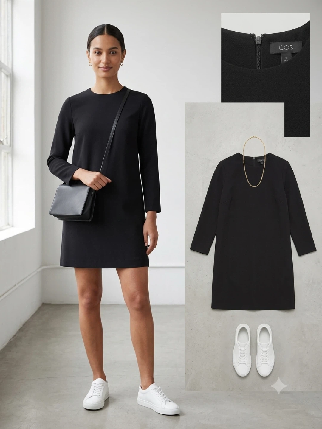 COS Black Mini Dress