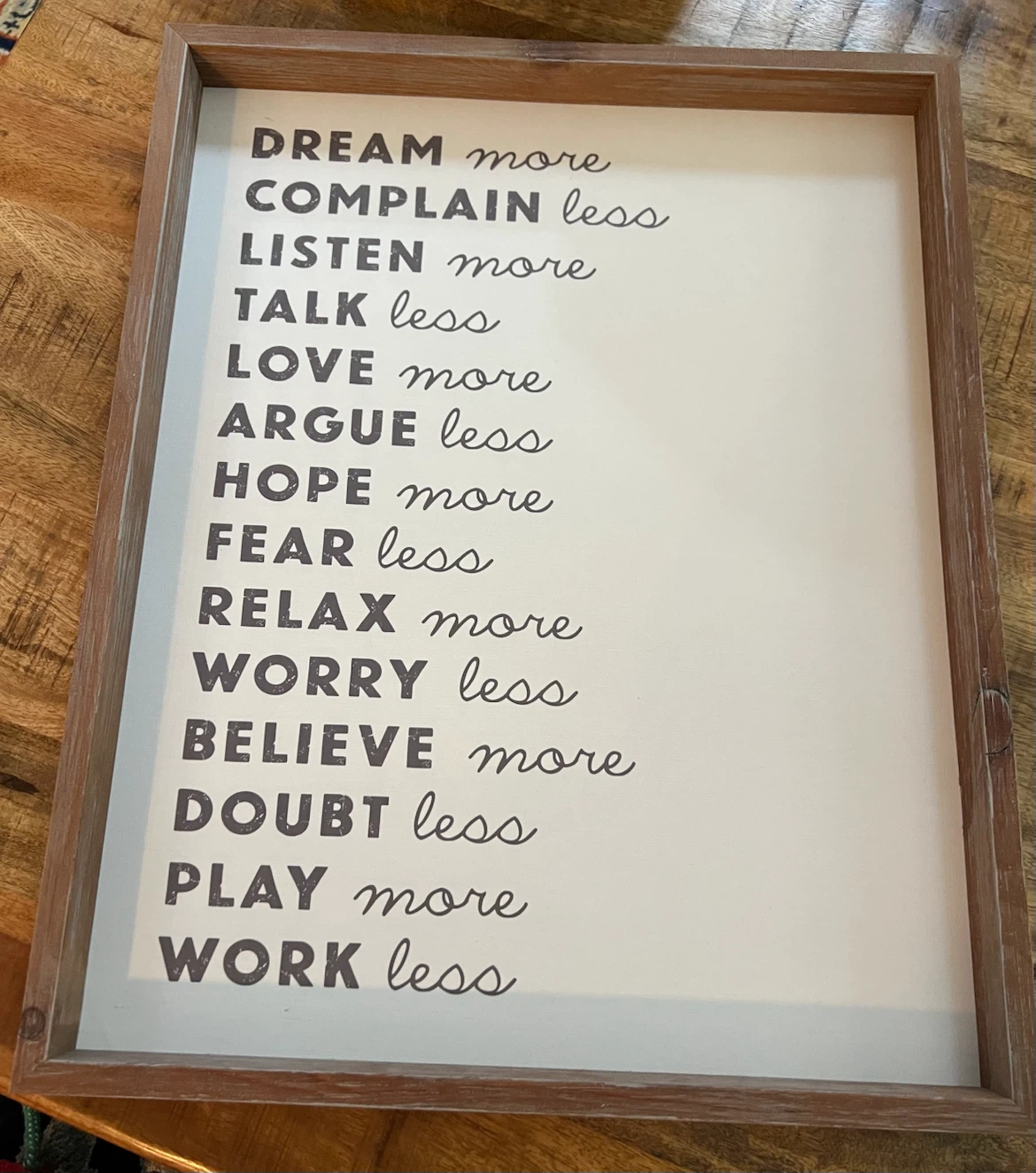 Rustic Wood Framed Inspirational Wall Art - photo 5