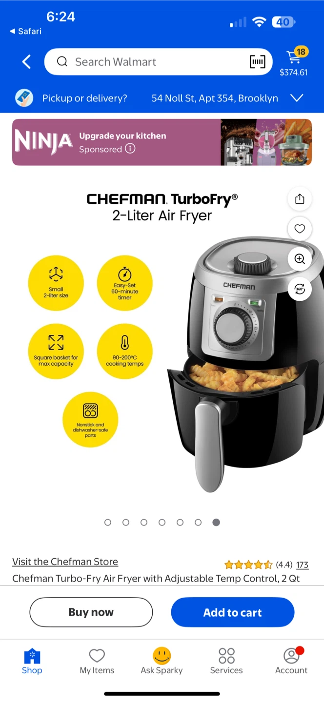 CHEFMAN TurboFry 2-Liter Air Fryer - photo 4