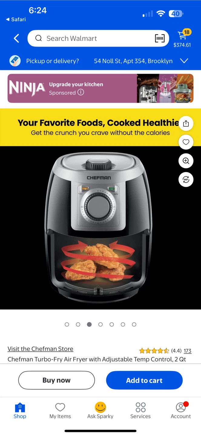 CHEFMAN TurboFry 2-Liter Air Fryer - photo 3