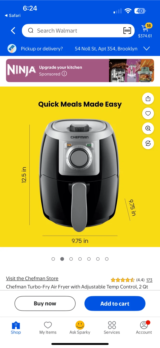 CHEFMAN TurboFry 2-Liter Air Fryer - photo 2