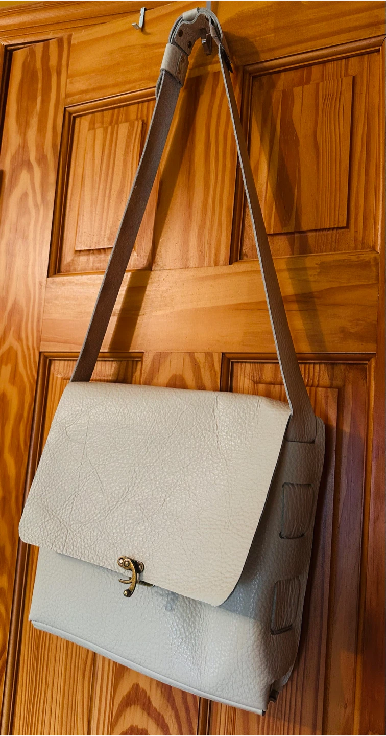White off Genuine Leather Crossbody Bag - photo 2