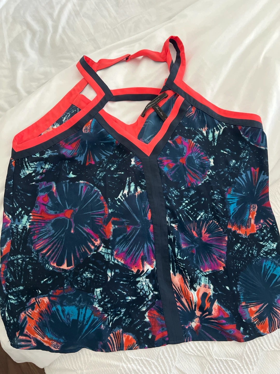 BCBGMAXAZRIA Floral Print Tank Top Size S