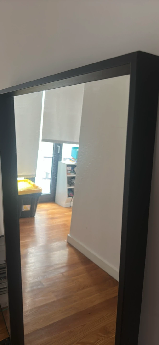 Ikea Tall Rectangular Mirror with Black Frame - photo 2