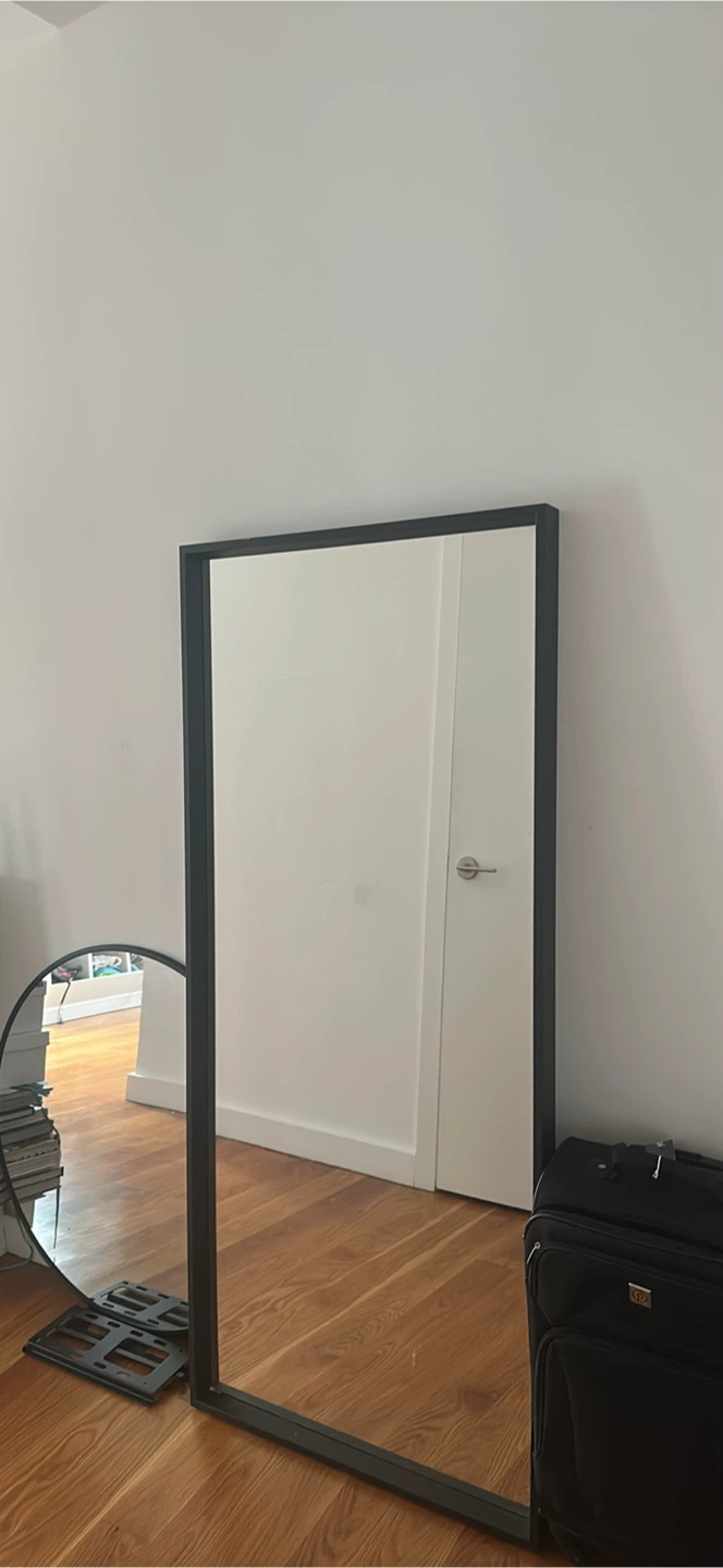 Ikea Tall Rectangular Mirror with Black Frame