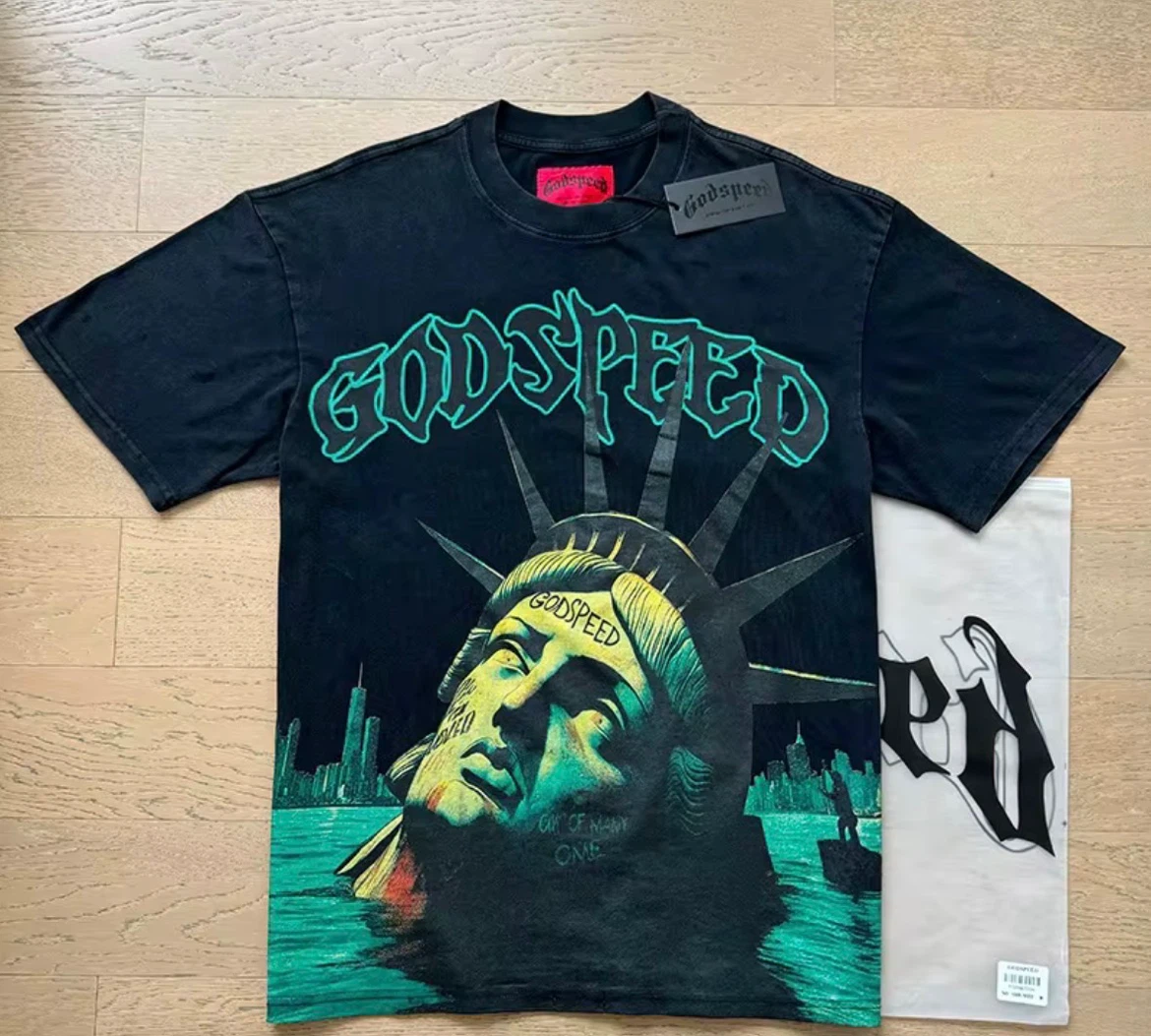 Godspeed Statue of Liberty Graphic T-Shirt