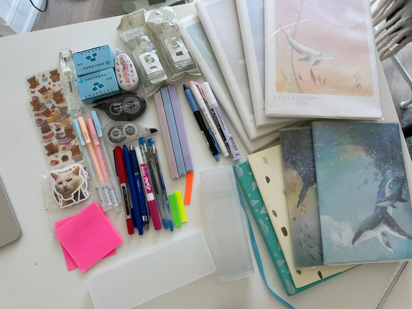 Assorted Stationery Lot - Pens, Stickers, Notebooks & More