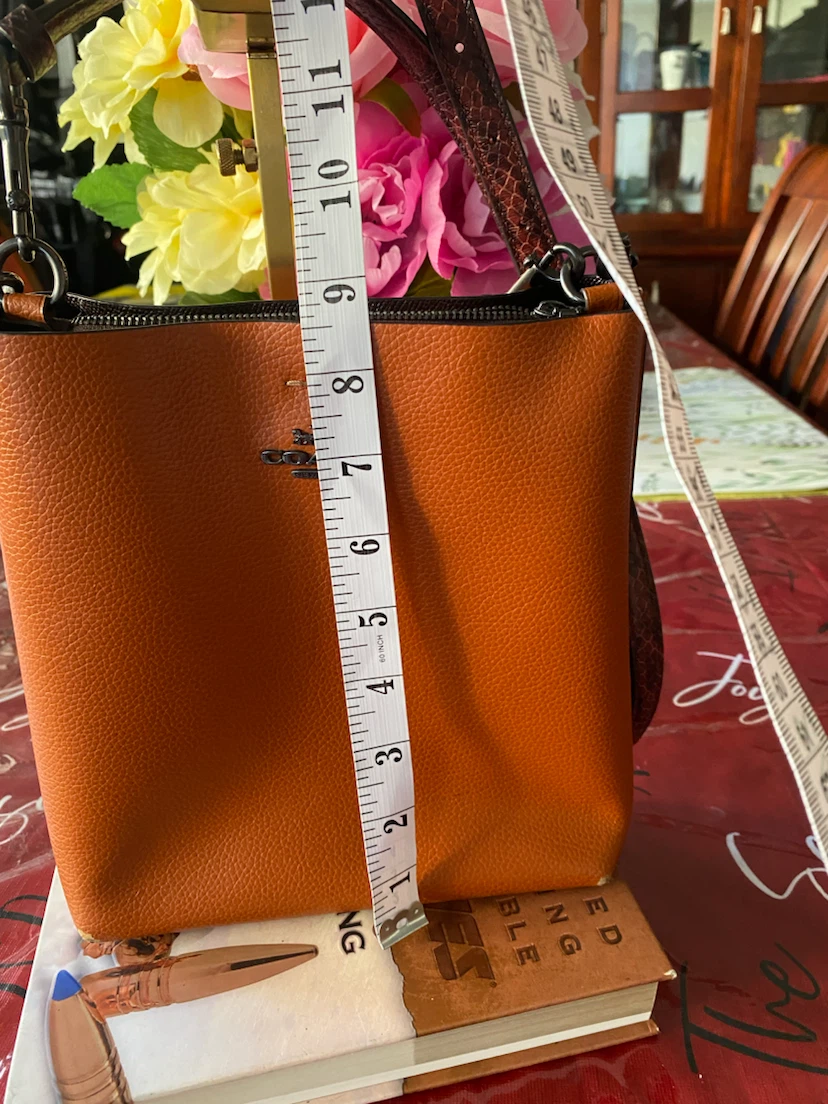 Coach Orange Leather Bucket Bag - photo 4