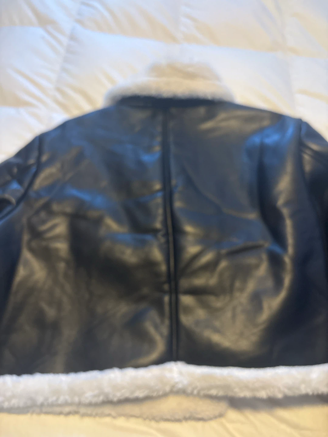 Boohoo Black Faux Leather Aviator Jacket - photo 4