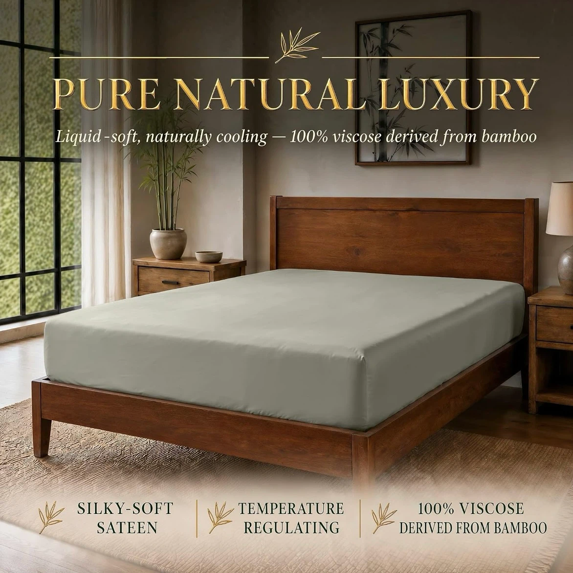Brand New DECOLURE 100% Viscose Bamboo Fitted Sheet (Queen) - photo 3
