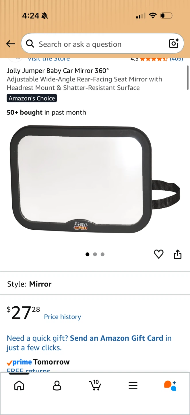 Jolly Jumper Baby Car Mirror 360°