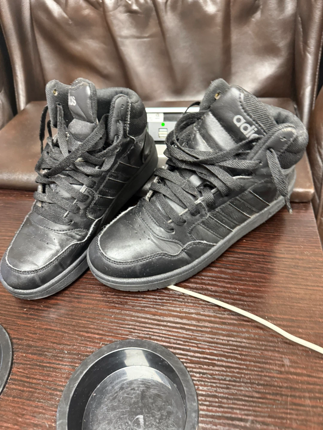 Adidas Black High-Top Sneakers