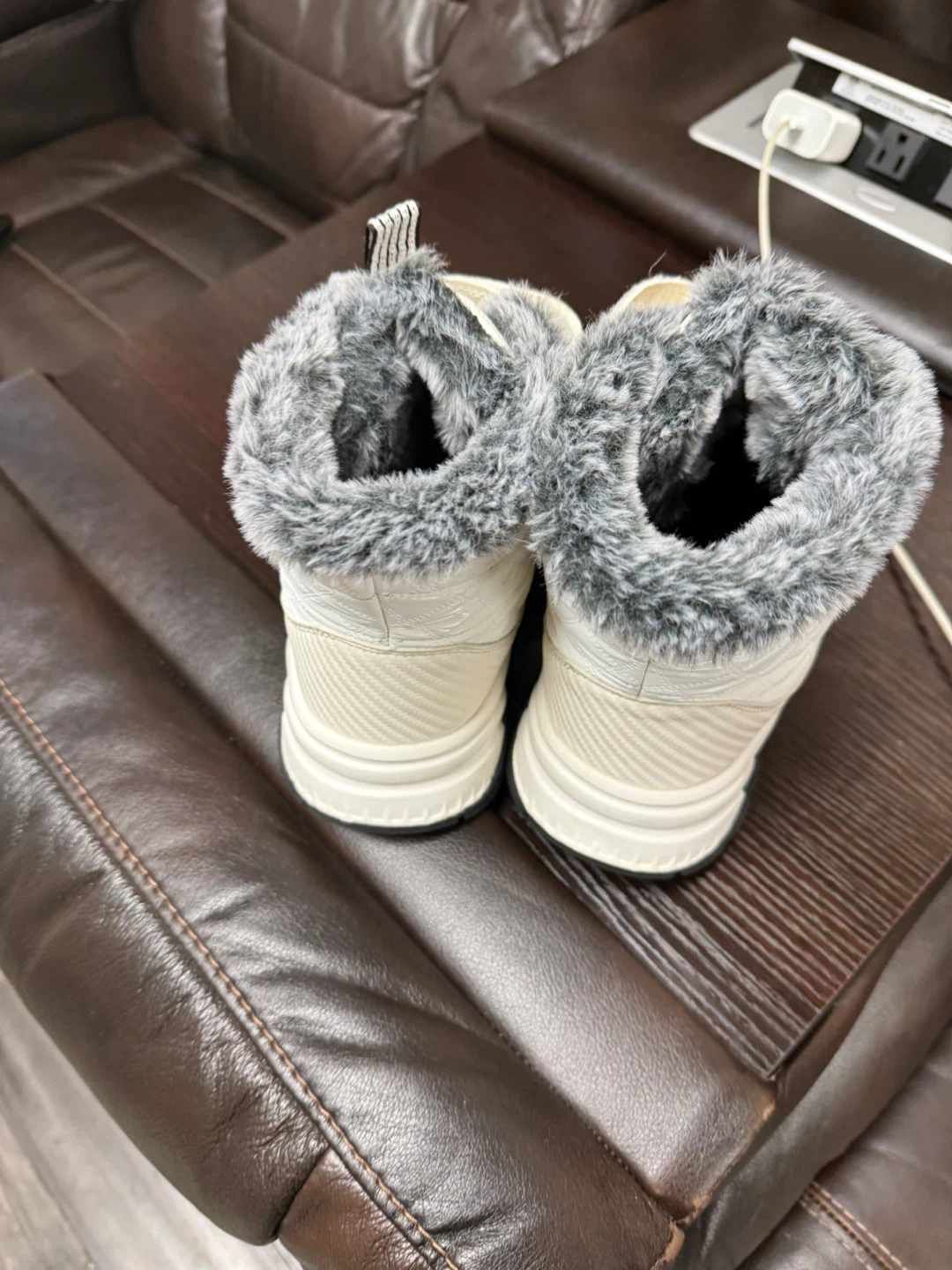 VITIKKE White Faux Fur Lined Winter Boots - photo 3