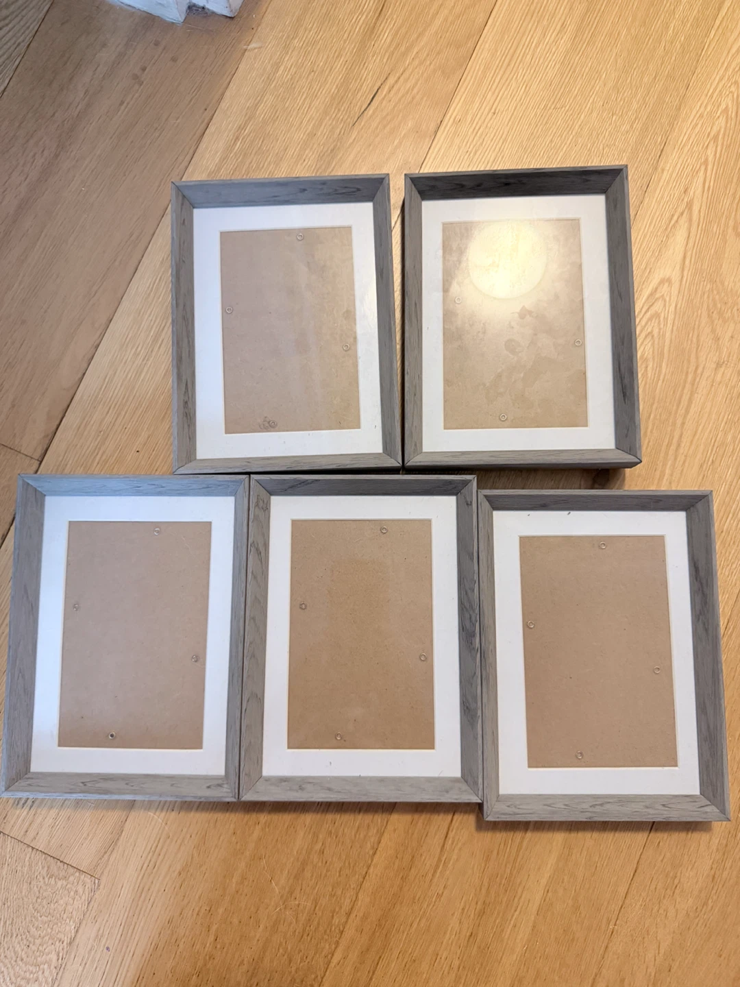Set of 5 Gray Picture Frames for 4x6 pictures