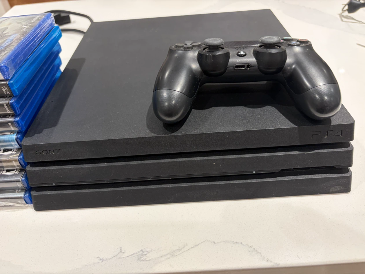 Sony PlayStation 4 Pro with Games and Controller - photo 2
