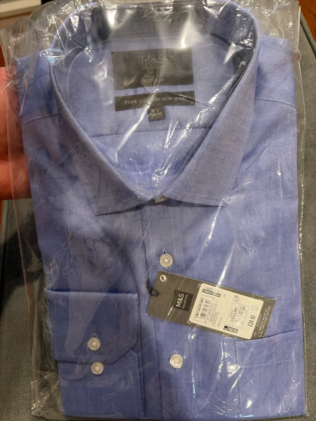 M&S Pure Cotton Non Iron Shirt