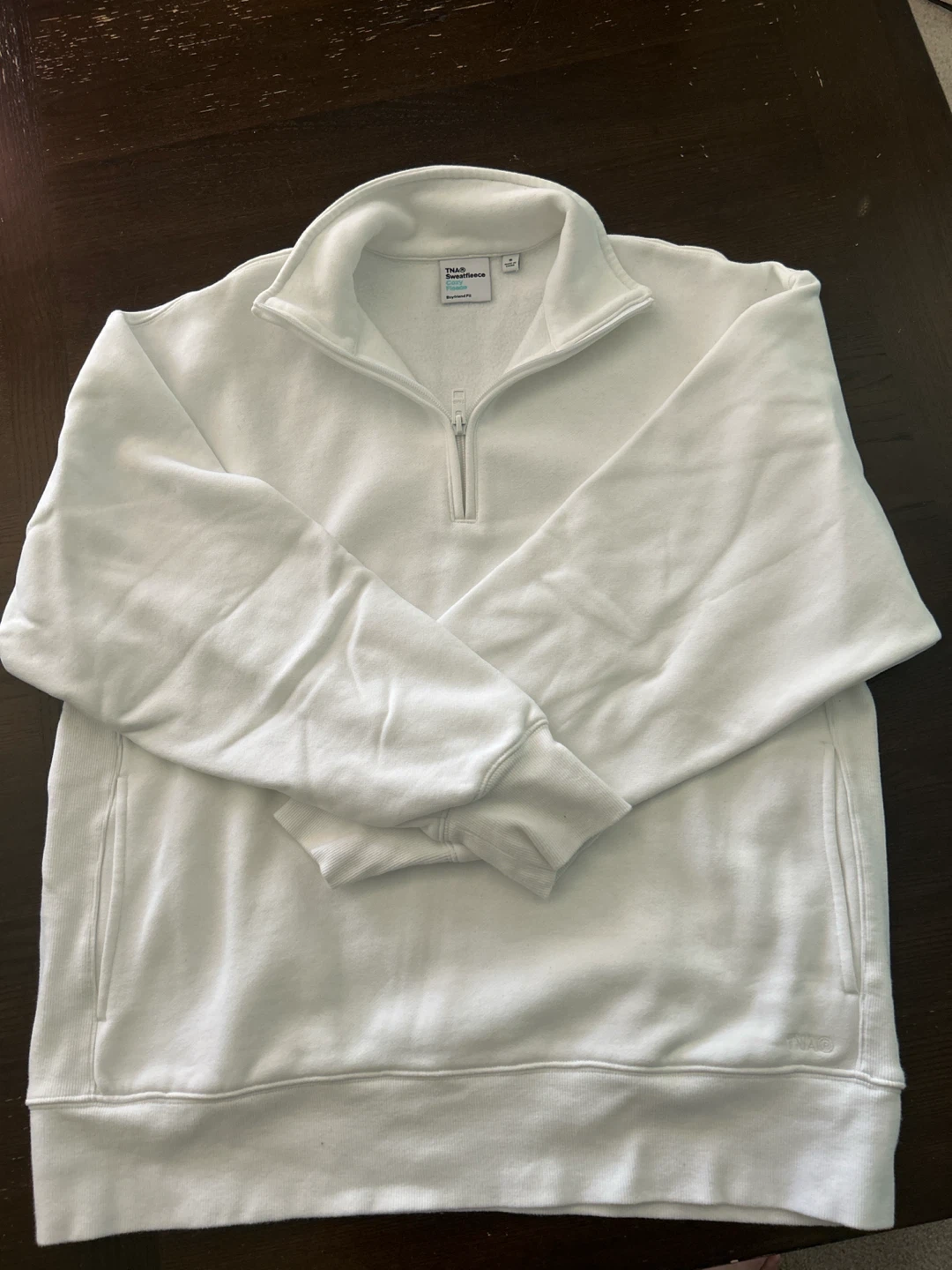 TNA Cozy Fleece Boyfriend Fit Half Zip Sweatshirt