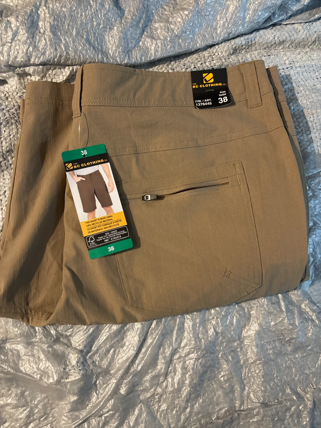 BC Clothing Men's Tan Shorts Size 38