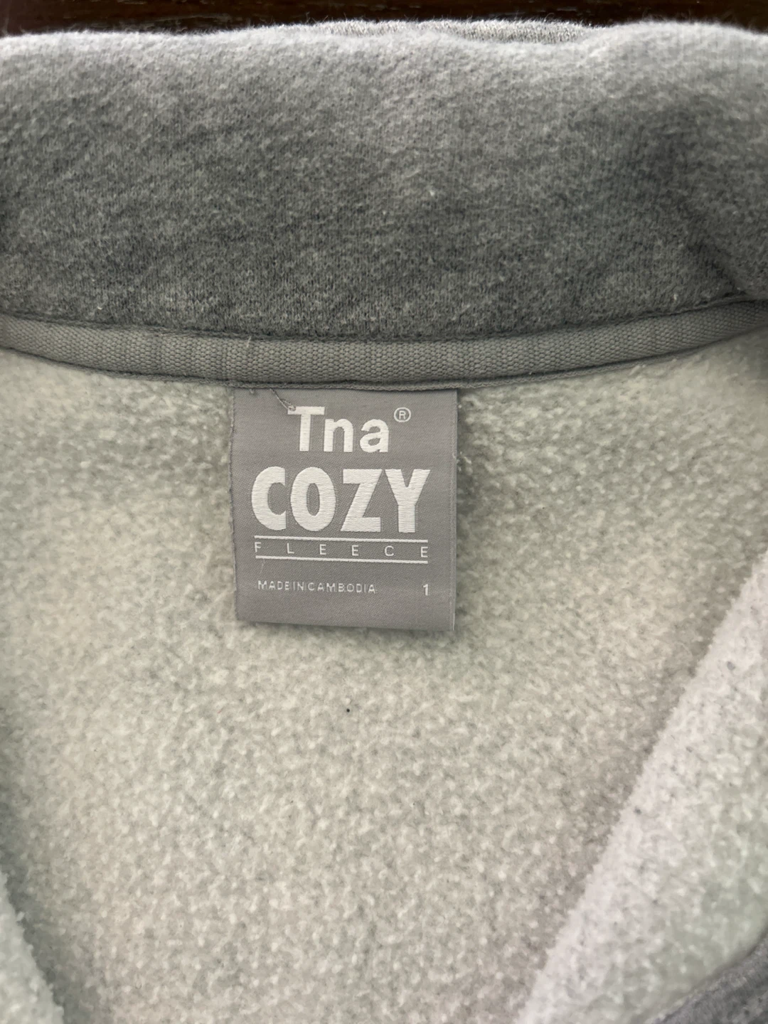 Tna Cozy Fleece 1/4 Zip Sweater - Grey - photo 2