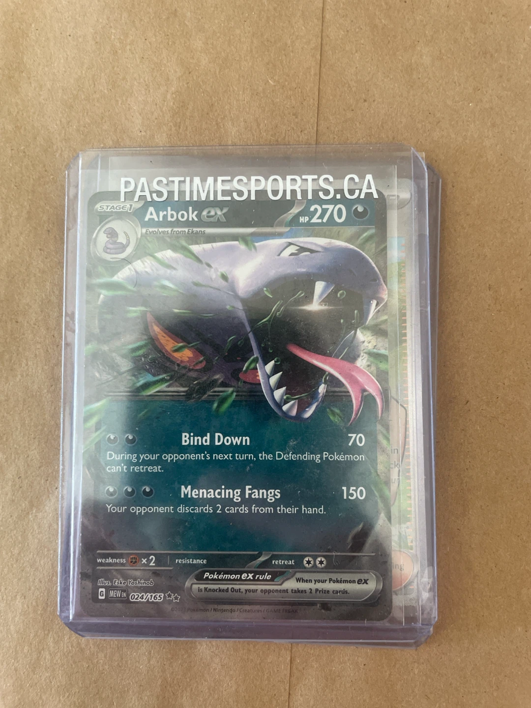 Pokemon Arbok EX Trading Card