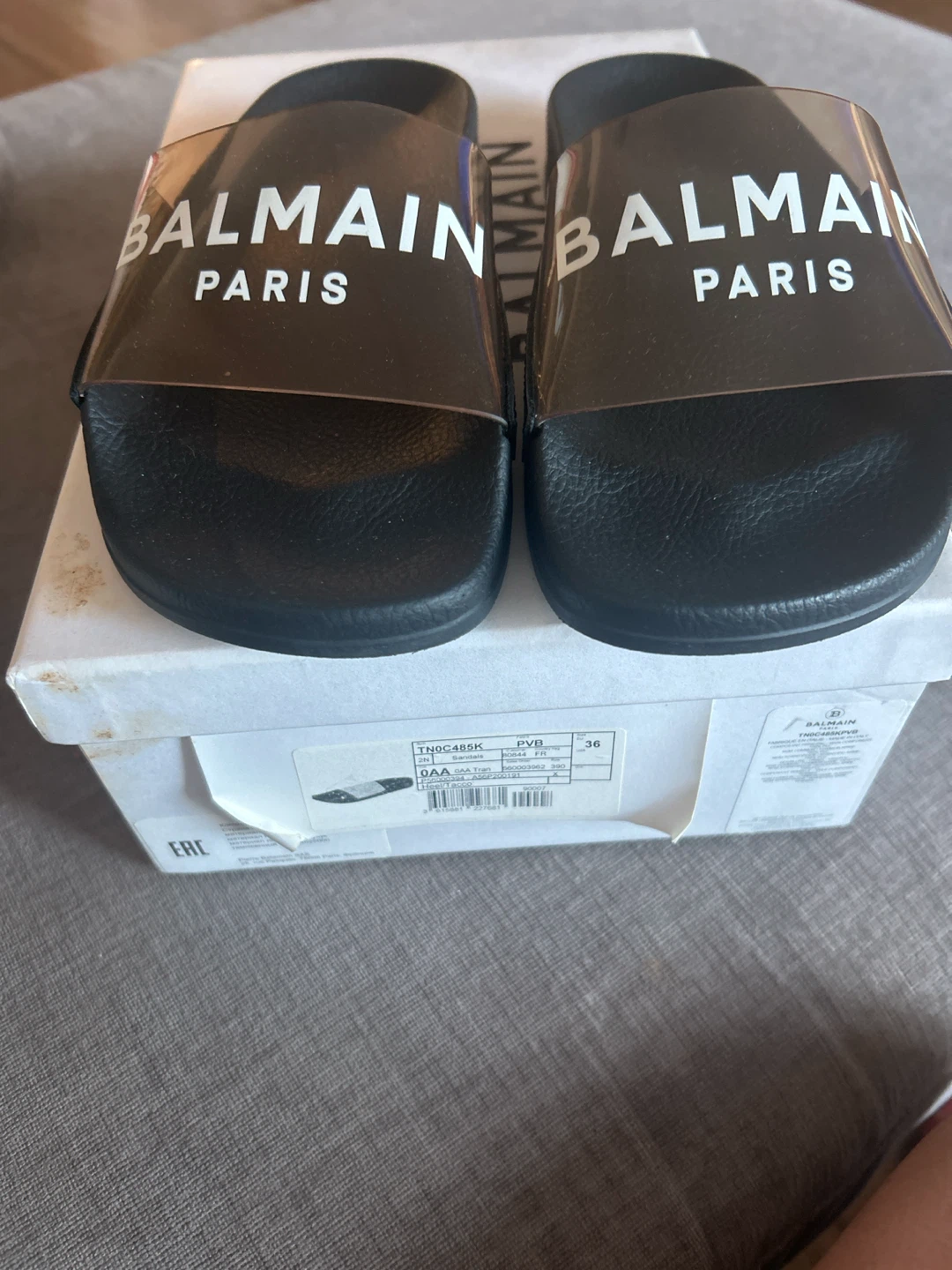 Balmain Paris Slides - Size 36