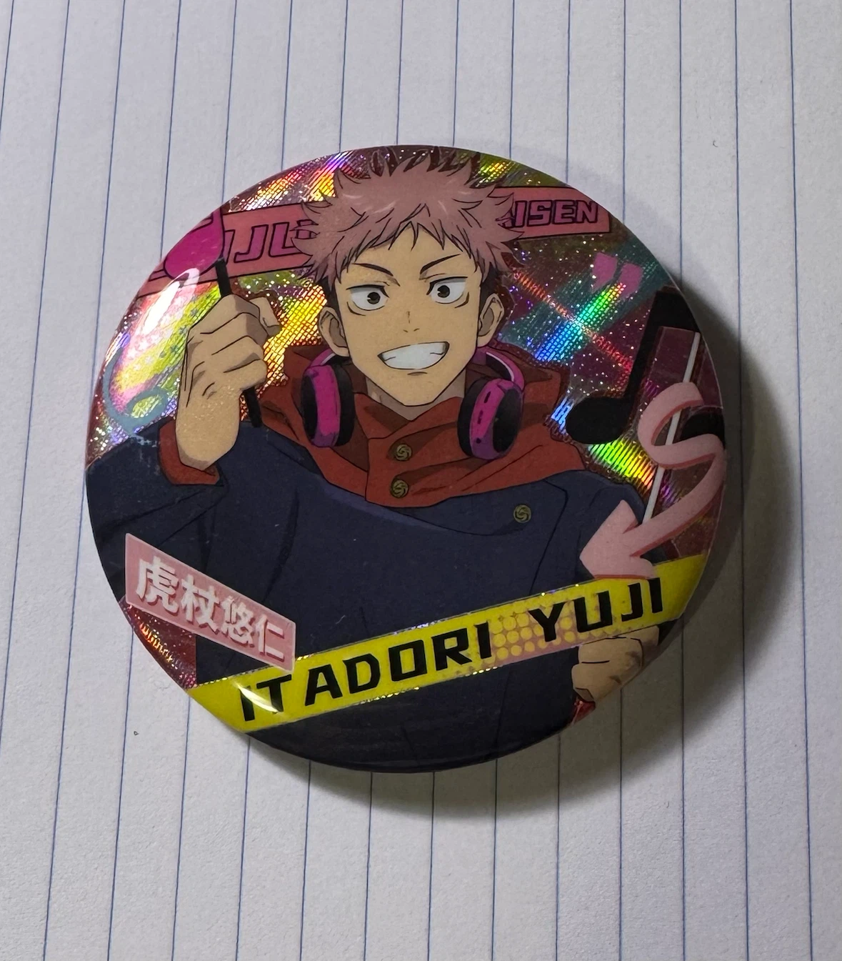 Jujutsu Kaisen Yuji Itadori Anime Button Pins - photo 3