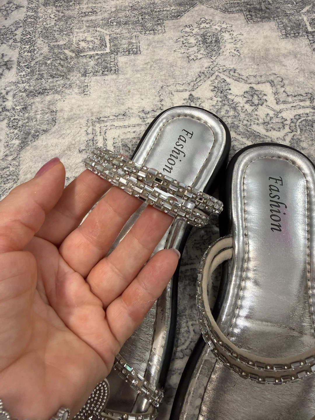 Silver Butterfly Embellished Sandals - photo 4