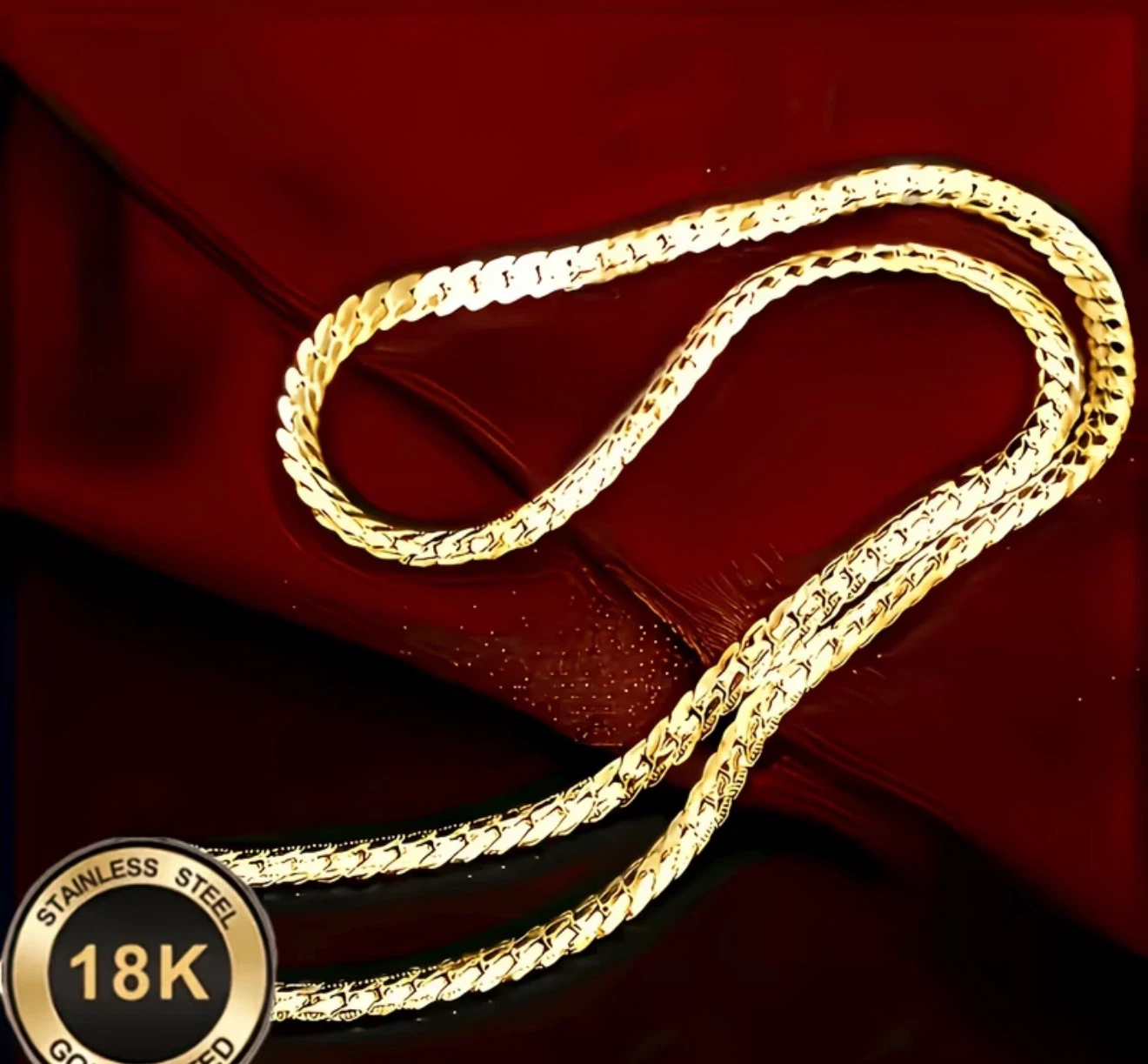 18K Gold Plated Stainless Steel Chain Necklace
