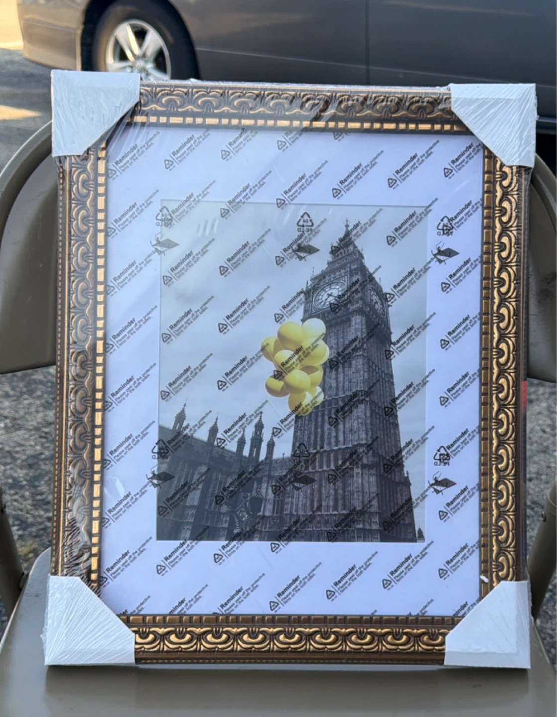 Ornate Gold Picture Frame with Big Ben Image