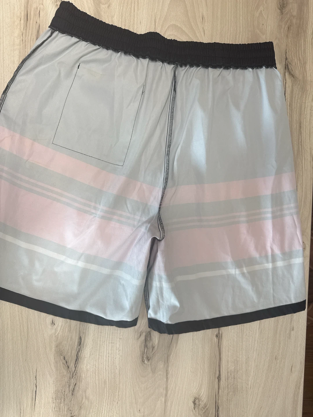 Men's Swim Trunks - Black with Red Stripes - photo 4